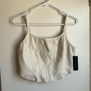 Kirious Los Angeles Faux Leather Crop Top size L